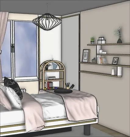 Art Déco au naturel - Décoration et agencement d'une chambre